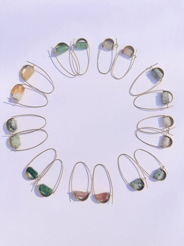 Belen Minimalist Gemstone Earring - Sunstone