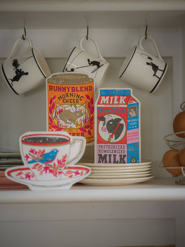 Birdy Tea Cup | Cut-Out - Greeting Card