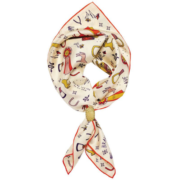 Silk Scarf - Word Jumble - Square Neck & Hair Scarf