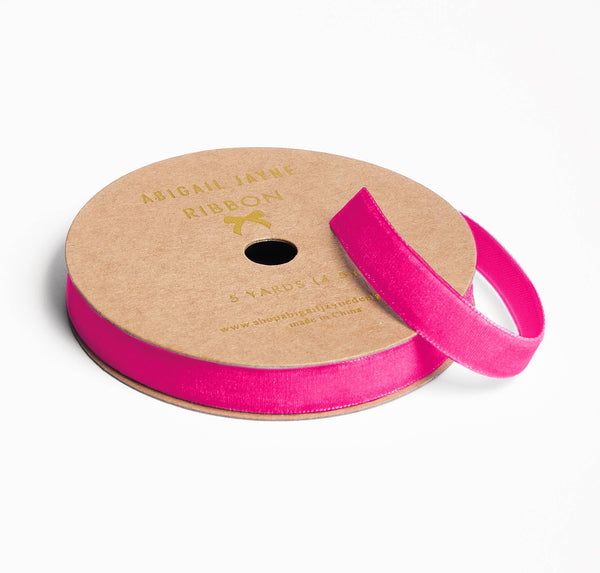 Velvet Ribbon - Peony Pink