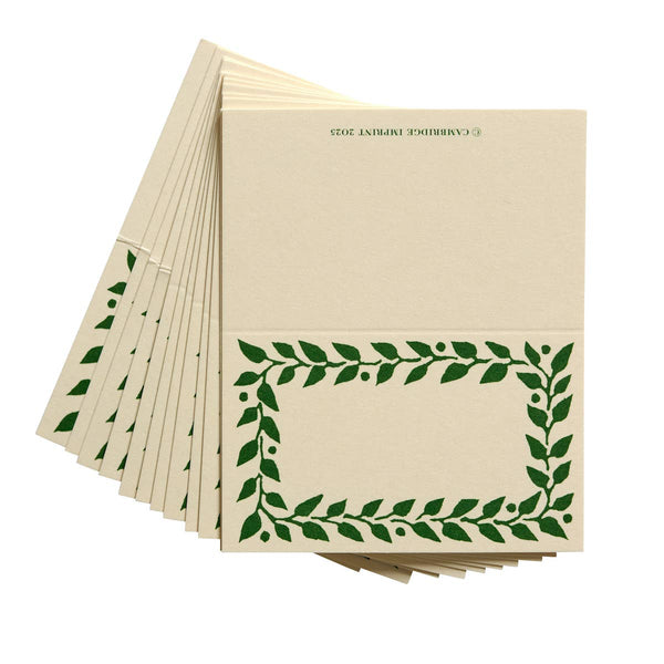 Pack of Twelve Pea Green Place Cards