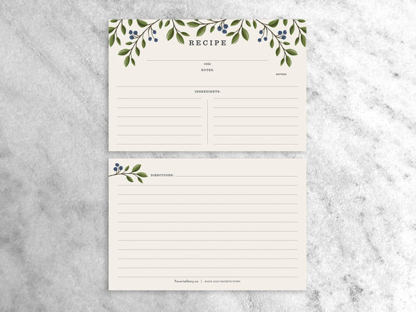 Box of 40 Recipe Cards