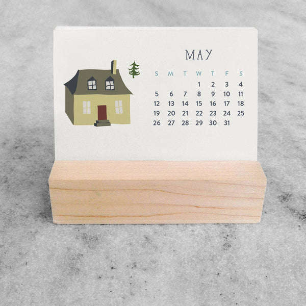 2026 Mini Desk Calendar, Village
