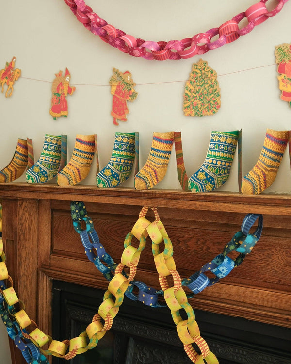BLUE & YELLOW PAPER CHAIN KIT