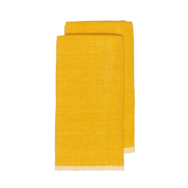 Chunky Linen Mustard Towel 20x30