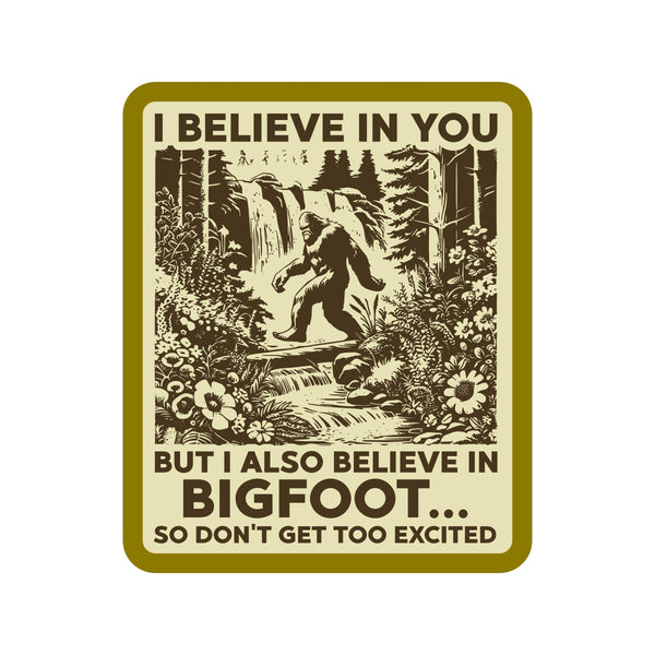 Bigfoot Sarcastic Cute Cryptoid High Quality Vinyl Sticker