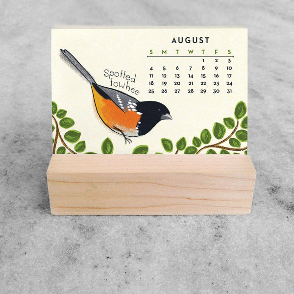2026 Mini Desk Calendar, Birds