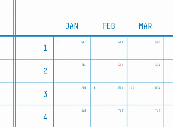 2026 Classic Calendar 70x100cm