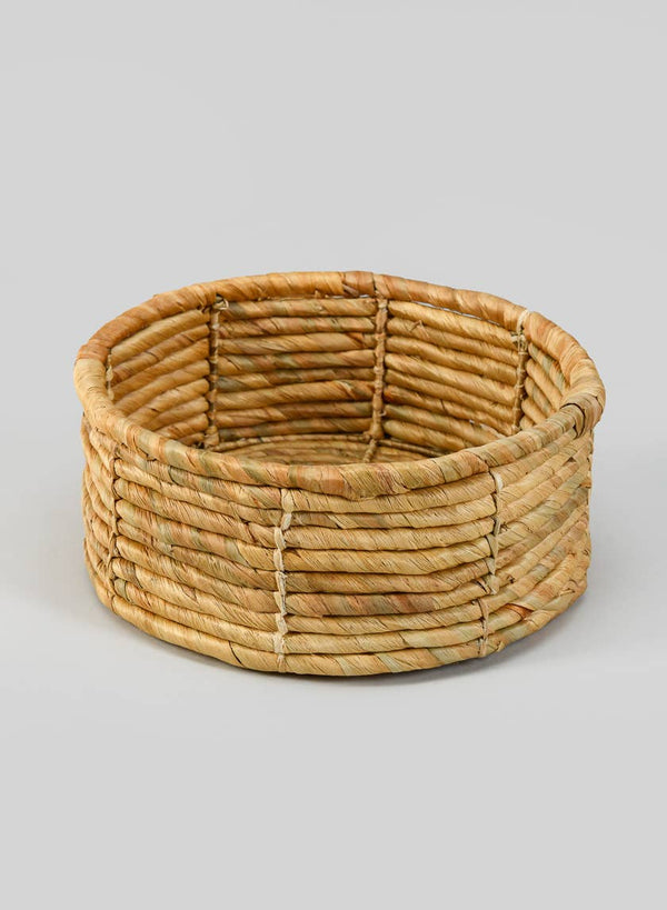 11.75in Wide Malacca Water Hyacinth Basket (Close-out Sale)