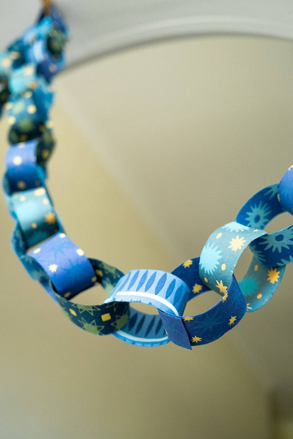 BLUE & YELLOW PAPER CHAIN KIT
