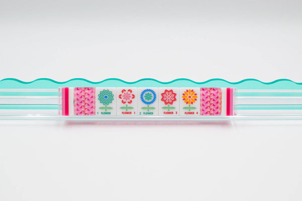 Crystal Prism Pink | Mahjong with Bold Angles and Vibrant Vibes | 1.25" x 0.9" x 0.7"