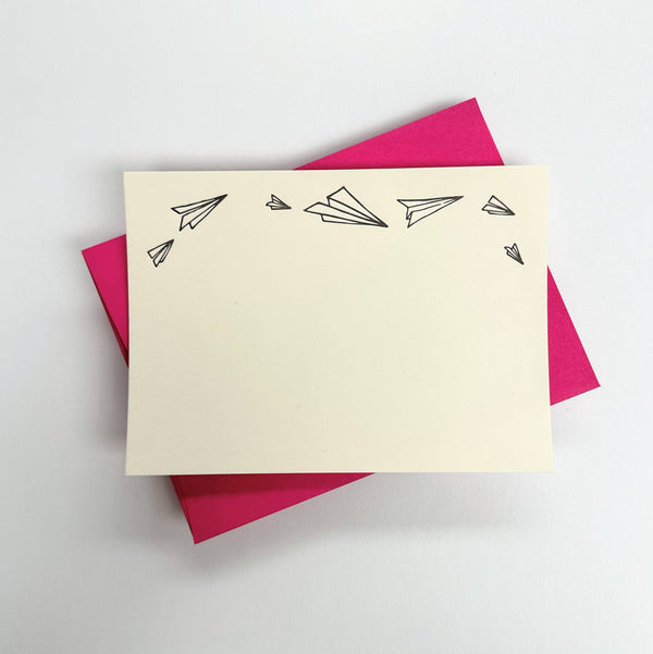 Paper Airplane Flat Stationery