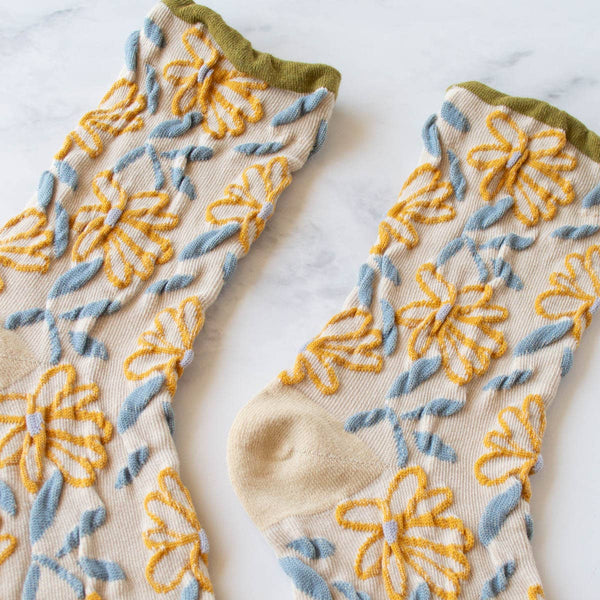 Unique Vintage Floral Socks