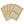 Packet of 10 Large Self-Adhesive Labels with Mustard Border