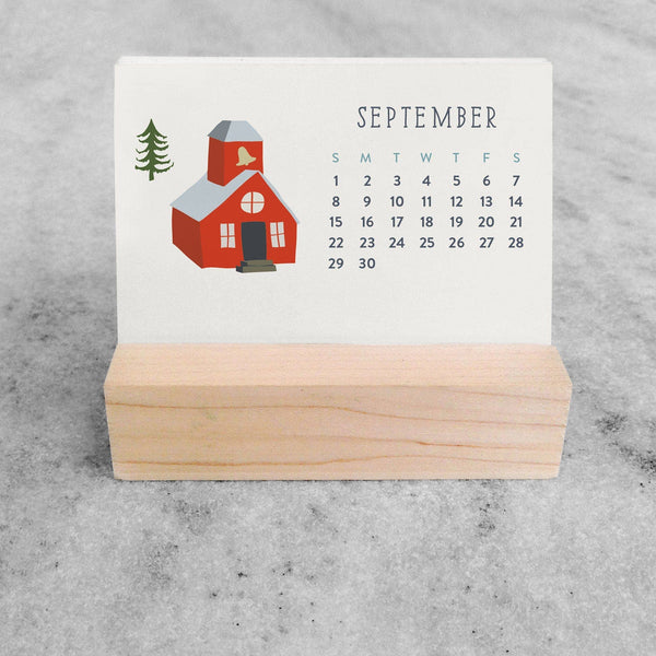 2026 Mini Desk Calendar, Village