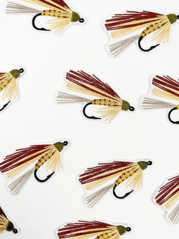 Elk Hair Caddis Fly Fishing Iron On Patch Rivers, Angler