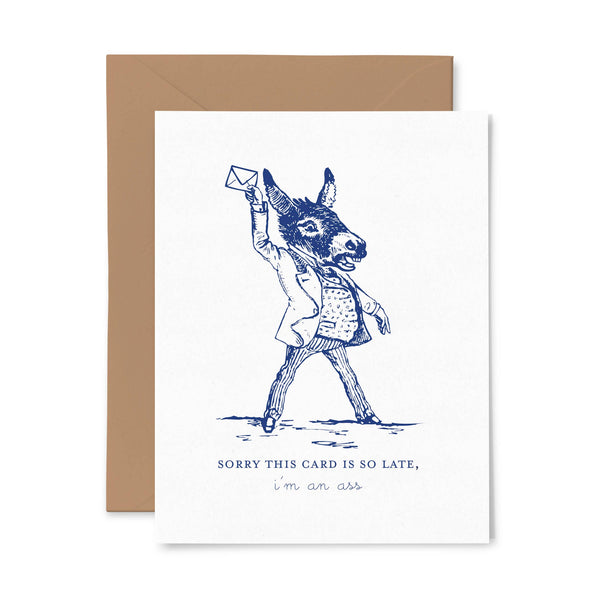 Ass | Letterpress Greeting Card | Birthday