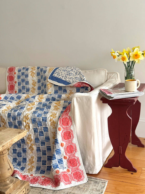 Cotton Throw - Modern Farm House Vintage Inspired 50x70 