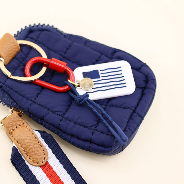 American Flag Bag Charm