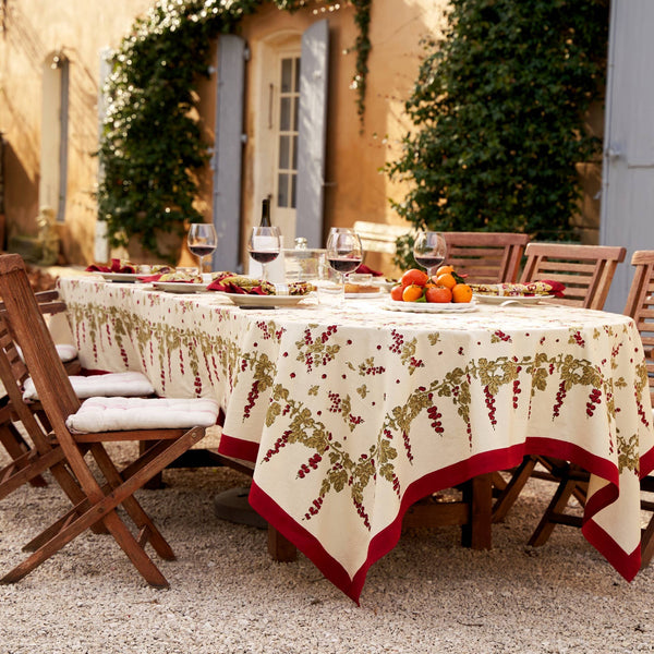 Gooseberry Red & Green | French Tablecloths