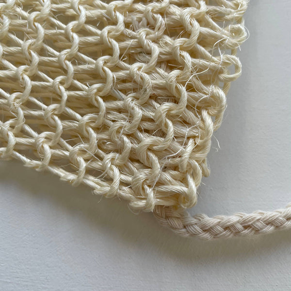 Natural eco sisal exfoliating shower back scrubber strap