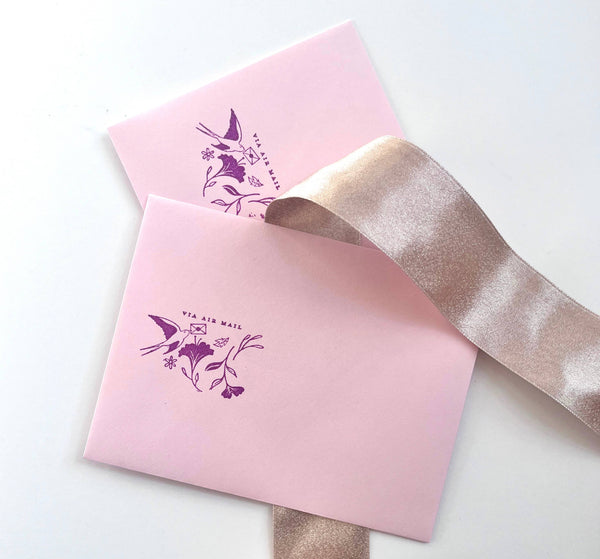 Air mail dove rubber stamp snail mail lover pen pal gift