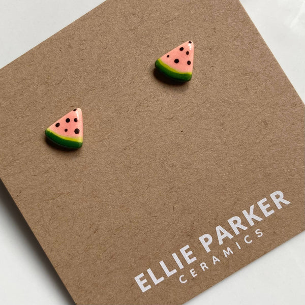 Watermelon Earring Ceramic Stud