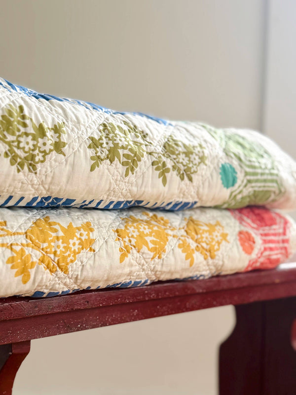Cotton Throw - Modern Farm House Vintage Inspired 50x70 