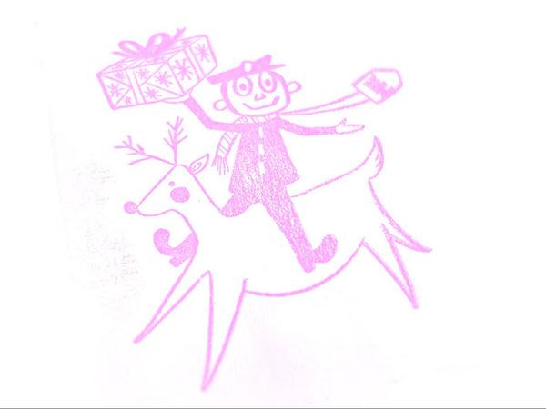 Mr. Zip Christmas Rubber Stamp for Holiday Mail & Crafts