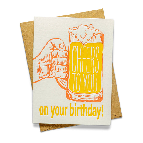 Cheers to You | Letterpress Greeting Card | Birthday
