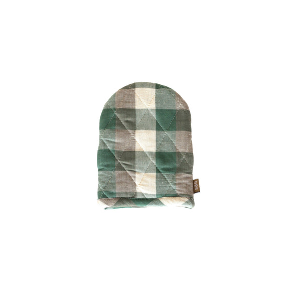 Oven Glove- Short- Double Check- Aqua Storm