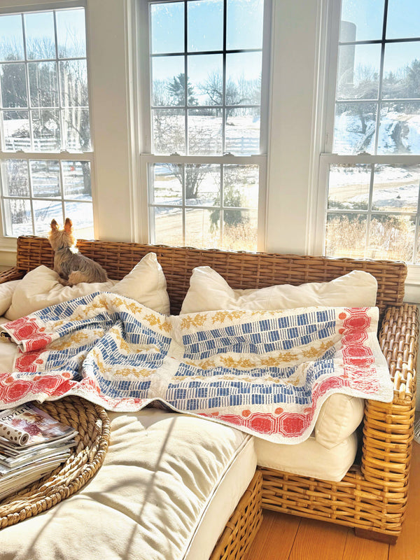 Cotton Throw - Modern Farm House Vintage Inspired 50x70 