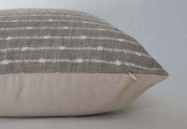 Cream Pillow, Neutral Striped | Perin