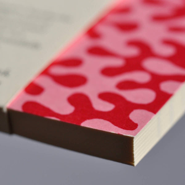 Square Notebook with Lined Paper in Kelp Raspberry Ripple