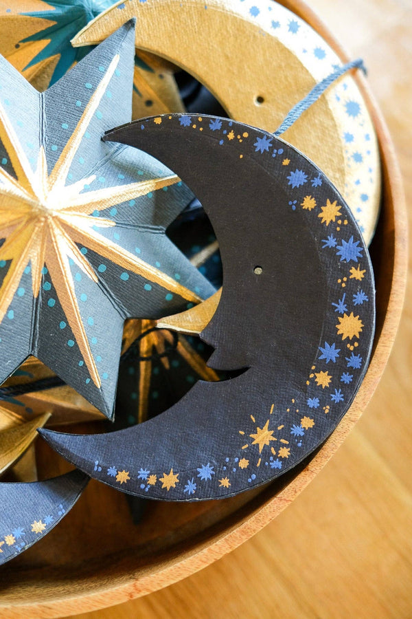 MIDNIGHT MAN ON THE MOON BOARD ORNAMENT