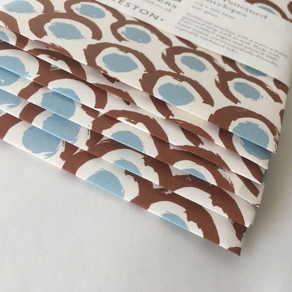 Packet of Ten Patterned Envelopes Charleston Loop and Spot