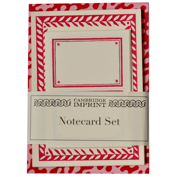 Set of Notecards and Envelopes Kelp Raspberry Ripple