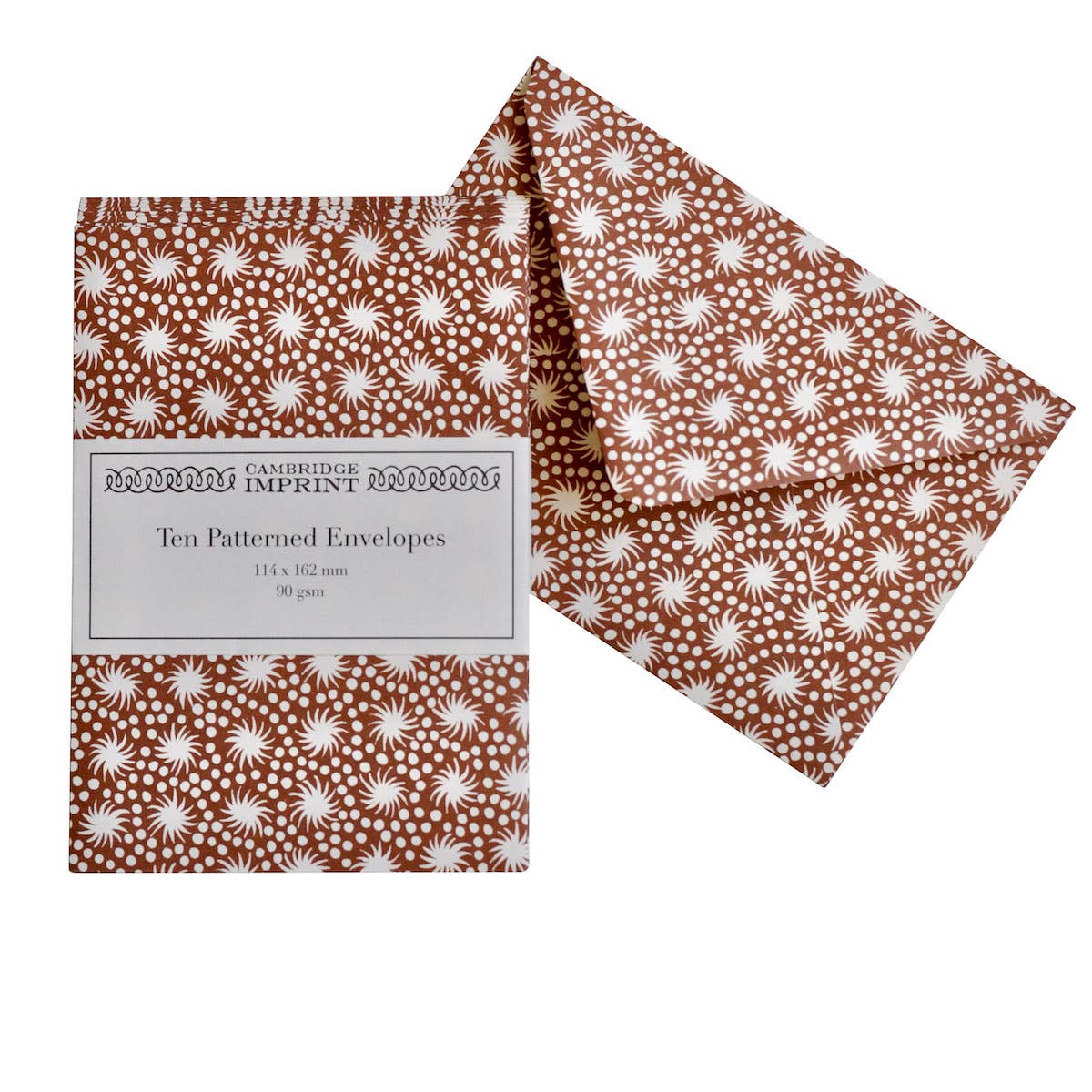Packet of Ten Patterned Envelopes Animalcules Cocoa – Diddle and Zen