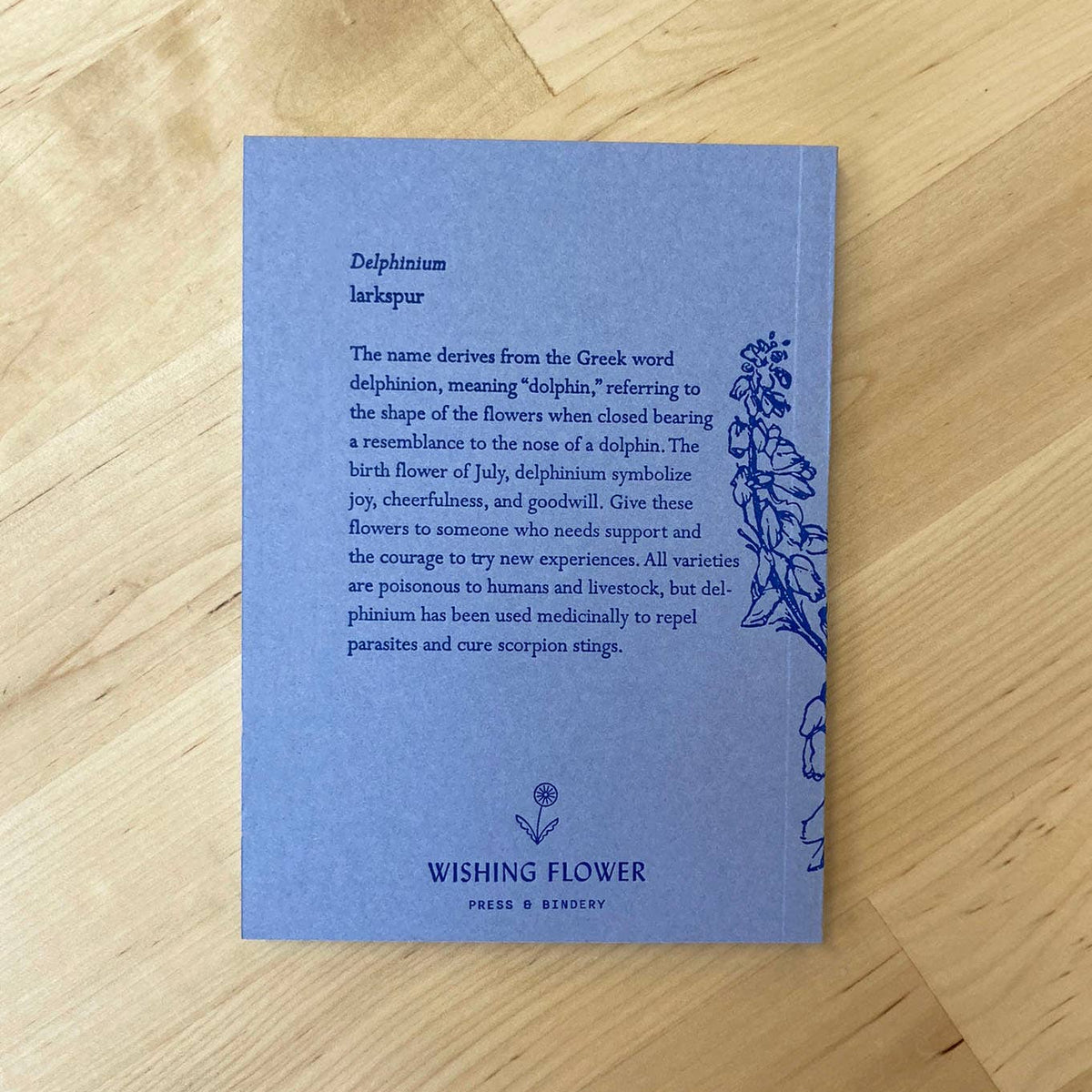 Larkspur Botanical Jotter Notebook – Diddle and Zen