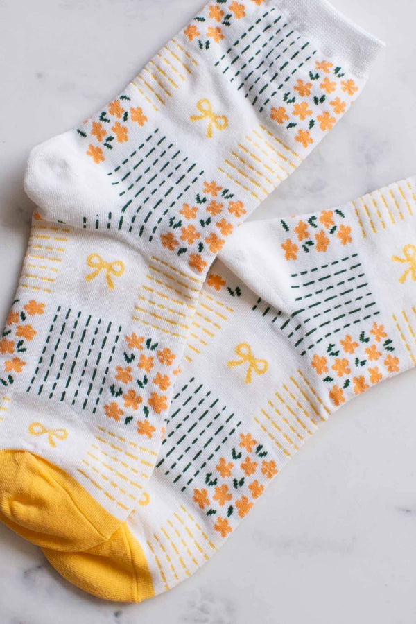 Remi Ribbon & Floral Casual Socks