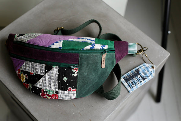 Handmade Quilted Fanny Pack - purple