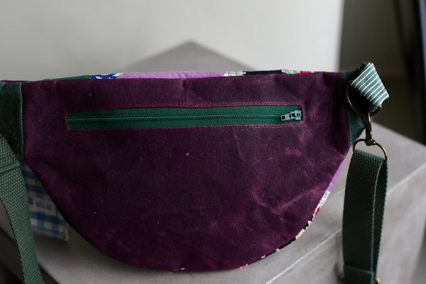 Handmade Quilted Fanny Pack - purple