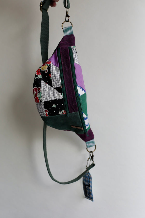 Handmade Quilted Fanny Pack - purple