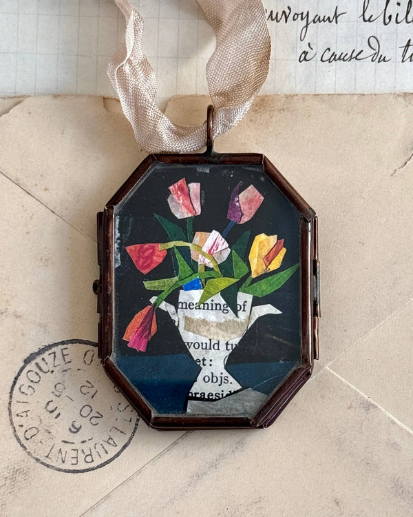 Tulips in Urn ~ Small Locket