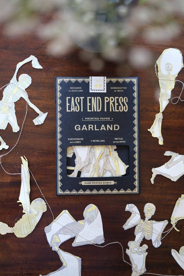 DANCING SKELETONS SEWN GARLAND