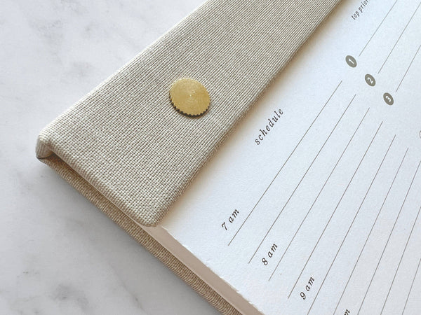 Daily Planner Notepad with Brass Screws