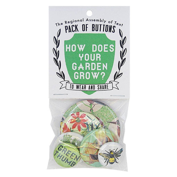 Garden Themed Pack of Buttons