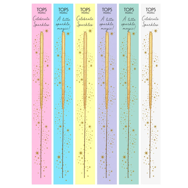 Wish 6.75" Sparkler Card - Celebrate - Gold -Assorted Colors