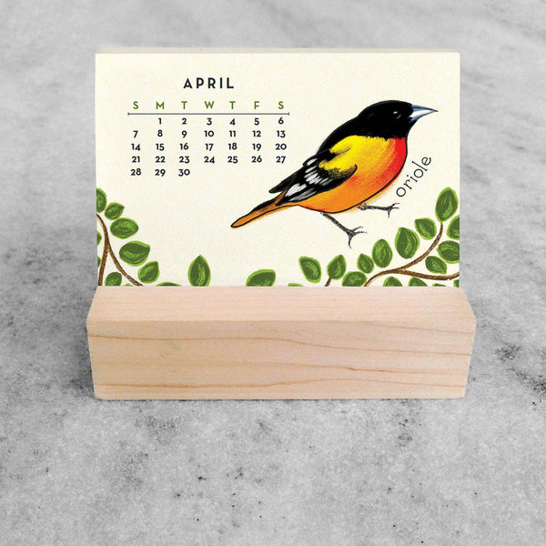 2026 Mini Desk Calendar, Birds