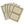 Packet of 10 Large Self-Adhesive Labels with Pea Green Border